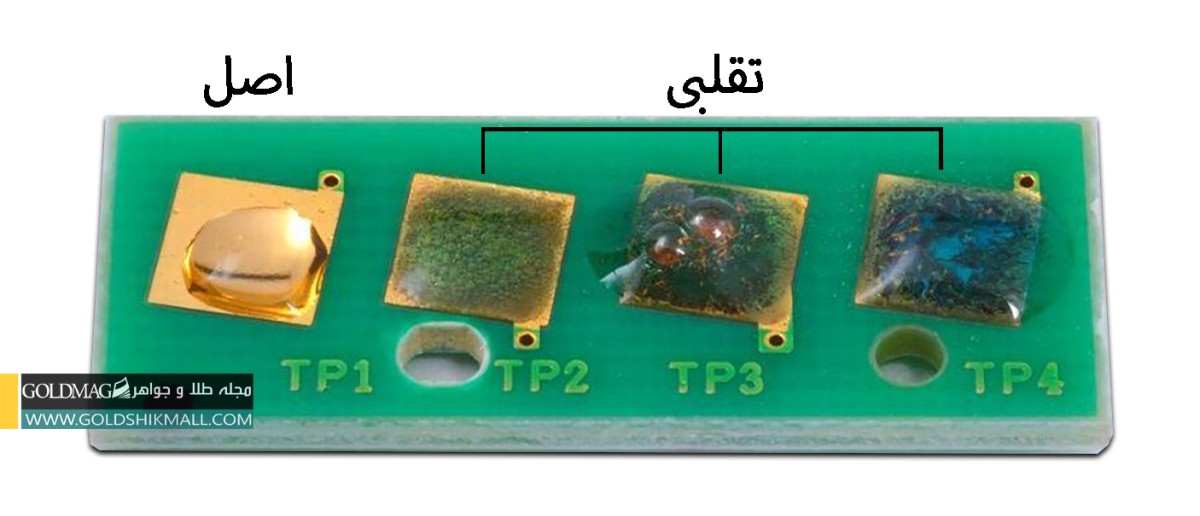 تشخیص طلا با اسید نیتریک